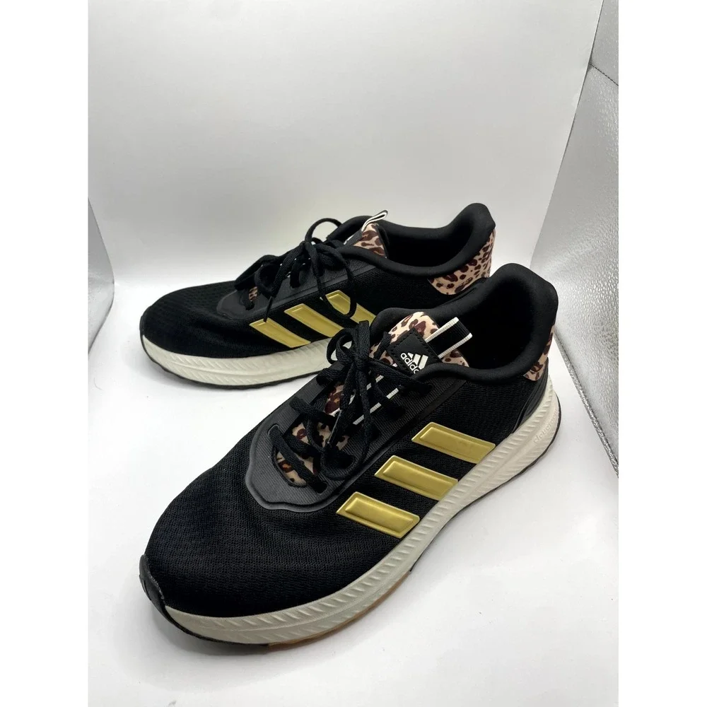 Adidas X_PLR Path Womens US 10 Sneaker Black Gold Leopard Mesh Athletic Shoes